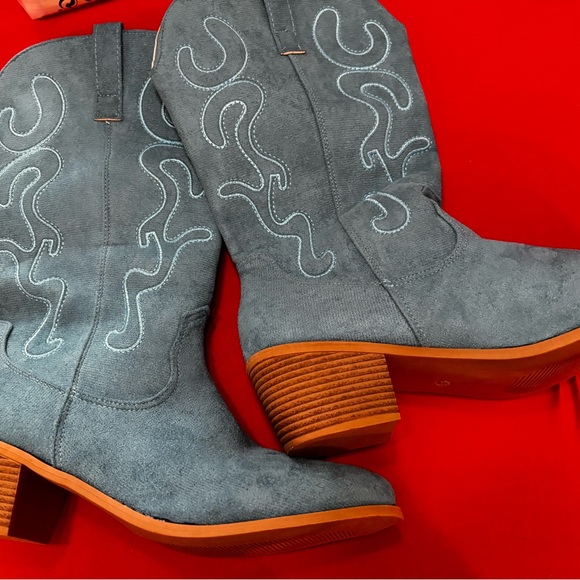 Shoes - Blue Western Boots